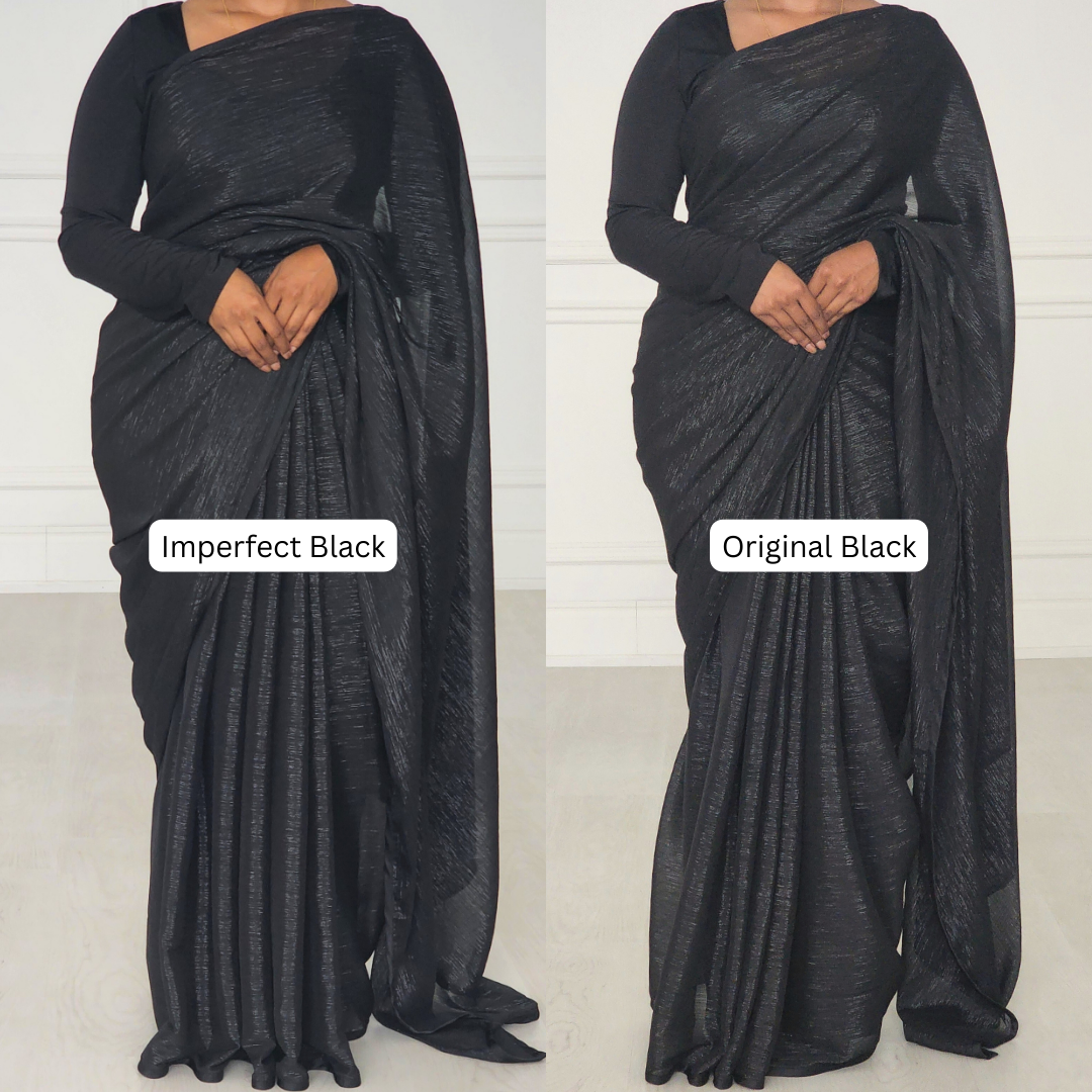 Imperfect Extra Short 34" Black Saree Silhouette™