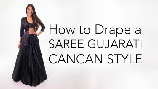How To Drape A Saree | Gujarati Cancan Style