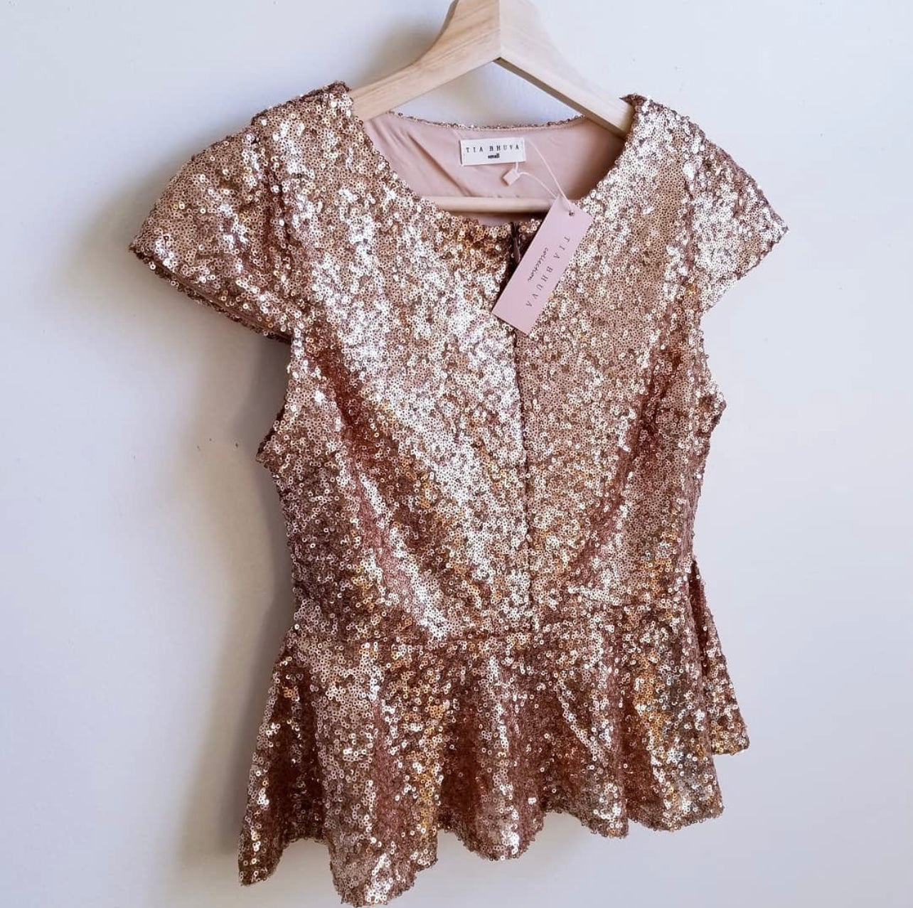 Peplum Sequin Blouse