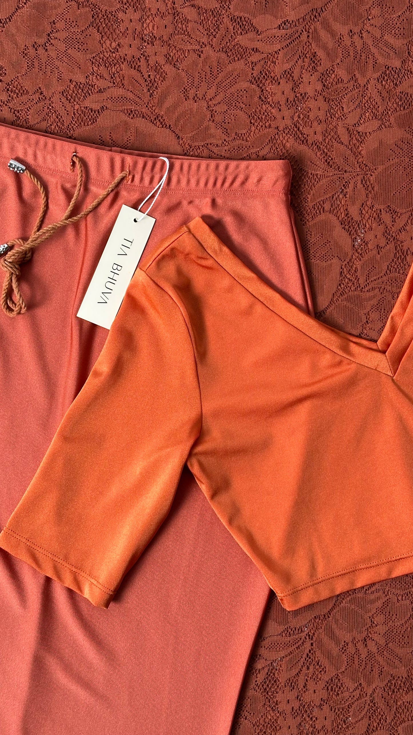 Copper Lace Saree