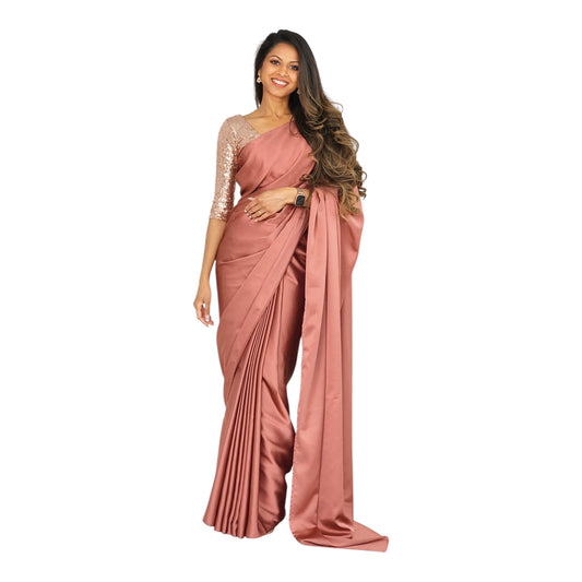 Vintage Rose Luxe Saree